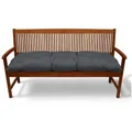 Beautissu Bankauflage Bankauflage Flair BK, ca.150x50x10cm, Graphitgrau, Sitzkissen für Gartenbank, Bankpolster Outdoor & Hollywoodschaukel grau 50 cm x 10 cm x 150 cm