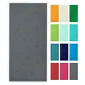 ZOLLNER Strandtuch - hautfreundliches und saugstarkes Handtuch in 100x200 cm - waschbar bis 60°C - Baumwolle in grau - eingewebte Meerestiermotive - Oeko Tex® Zertifiziert
