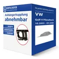 Auto Hak Anhängerkupplung abnehmbar für VW Golf V Fliessheck Typ 1K1 AHK