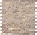 Verbund Vinyl Steinoptik Limestone brown/Gold Mosaikfliese Wand Fliesenspiegel .
