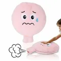 alldoro 60291-5 XXL Plüsch Furzkissen Snuggy, Rosa, Ø 20,5 cm, Pupskissen mit Sound, Emotionen spielerisch entdecken, Kuschel- & Spaßkissen ab 3 Jahre