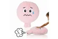 alldoro Kuscheltier XXL Plüsch-Furzkissen Snuggy, großes Pupskissen in Rosa mit Pups-Sound, mit Gesicht, animiert zum Lachen & Reden über Gefühle, für Kinder ab 3