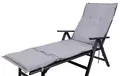 Sun Garden Liegenauflage Rollliege Naxos 50148-720 hellgrau meliert 190x60x6 cm Sun Garden, (1 St), mit Bindebändern