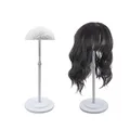 mimzemamz Mannequin Training Head Ständer Verstellbar - 1 Stück Friseur Übungskopfhalter Übungskopfständer für Training Praxis Leinwand Head Halteschelle Ständer für Perücke Display Styling （Weiß）