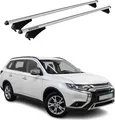 Menabo Dachträger für Mitsubishi Outlander PHEV 2014-2021 75kg Alu Silber 2x