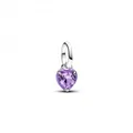 PANDORA ME Grünes Chakra-Herz Mini-Charm-Anhänger aus Sterling Silber mit künstlichem Kristall, Kompatibel ME und Moments Armbändern, 793042C04