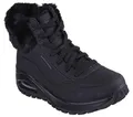 Skechers Damen Uno Rugged Fall Air Trainers, Black Durabuck/ Faux Fur, 41 EU
