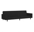 vidaXL Sofa Schlafsofa 2-Sitzer Schwarz Samt