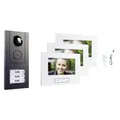 Modern-Electronics m-e VISTUS VD ALU-6730 A Video-Türsprechanlage für 3-Familienhaus mit 7" Innenstation (Kabelgebunden) (41439)
