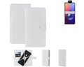 K-S-Trade Handyhülle für Asus Zenfone 6 (2019), Handy Hülle Schutz Hülle Cover Case Bookstyle Bumper weiß 1x