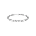 Swarovski Matrix Tennis Armband, Rundschliff, Blau, Rhodiniert