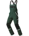 TMG® | Lange Arbeitslatzhose Herren, Grüne Latzhose mit Kniepolstertaschen aus Cordura, viel Stauraum, robust | 94