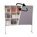 Manfrotto Videokonferenz-Hintergrund - Zusammenklappbarer Aluminiumrahmen mit doppelseitiger Abdeckung: Grau/Bookcase - 2 m x 2 m - MLVC2201GBOOK