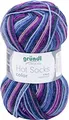Gründl Wolle Hot Socks color 50 4-fach - Sockenwolle - Sockengarn - Weich und hautfreundlich - 75% Schurwolle, 25% Polyamid - 1 Knäuel 50 g / 210 m - Nadelstärke 2,5-3 - violet color