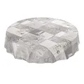 ANRO Wachstuchtischdecke Wachstuch Wachstischdecke Tischdecke abwaschbar Industry Modern Used Look Industrie Rund 140cm