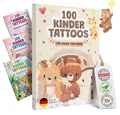 Eulentaler Kindertattoo I 100x hautfreundliche Kindertattoos I Von Pädagogen empfohlen, [Dermatest: Sehr Gut] Made in Germany, I Geburtstagsmitgebsel + Ausmalbilder
