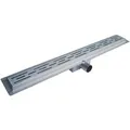 Glasdeals Edelstahl-Duschrinne 60 cm Grau mit Siphon für Bodengleiche Duschen 4003