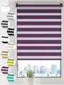 Sonello Doppelrollo Klemmfix ohne Bohren Duo Rollo Klemmrollo Sonnenschutzrollo Fensterrollo für Fenster & Türen Zebrarollo Seitenzugrollo 60cm x 100cm Lila