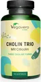Vegavero Cholin Trio | 90 Kapseln | mit 3 verschiedenen Cholin-Formen | vegan