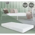 ML-Design Orthopädische 7-Zonen Matratze, 90x200x16 cm, , Härtegrad H4 extra fest, atmungsaktiv & antibakteriell, Bezug abziehbar & waschbar