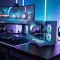 Chronicle Gaming PC Triorama Intel E5 2678v3, 12 Core 32 GB RAM 500 GB SSD Nvidia GeForce RTX 3050 Wasserkühlung W11 White Neu - Weiß