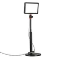 Rollei Lumis Key-Light, LED Videolicht inkl. Tischstativ mit Fernbedienung am Kabel zum Ausleuchten von Video-Streams und Konferenzen 28555 schwarz