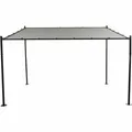 Levino Pavillon 3x4m Stahl anthrazit Polyester hellgrau Dach Garten Terrasse neu