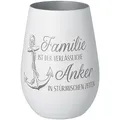 Goodtimes Windlicht Familie Anker Weiß/Silber