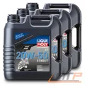 LIQUI MOLY 3x 4 L LITER MOTORBIKE 4T 20W-50 STREET MOTOR-ÖL MOTOREN-ÖL