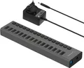 SABRENT 16 Port USB Hub Aktiv 90W Netzteil Ladegerät Station USB Verteiler