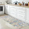 CARPETIA Küchenläufer Küchenteppich Küchenmatte Küchenvorleger Fliesenoptik modernes Design rutschfest & waschbar Größe: 80x200 cm
