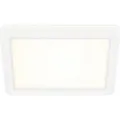 Briloner - Slim Led Deckenleuchte Eckig, 19x19 Cm Flach, 12w, 1400 Lm, Neutralweiß, Backlight, Weiß