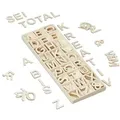Relaxdays Holzbuchstaben Set 162 tlg. Beige