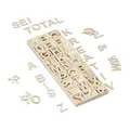 Holzbuchstaben Set 162-tlg. A-Z &-Zeichen 3cm Natur Deko Basteln Relaxdays