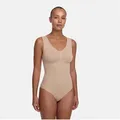 cfab (creamy fabrics) Shaping-Body Tank Bodysuit Sculpting Shapewear mit Slip-Beige-XL (1-tlg) beige|braun XL