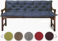 sunnypillow Bankauflage Stuhlkissen Bankkissen 120 x 40 x 40 cm Sitzkissen und Rückenkissen für Hollywoodschaukel Polsterauflage Auflage - Blau