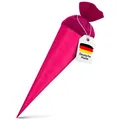 ITENGA Bastelschultüte Rohling Einschulung rund 70cm mit Filzverschluss PINK