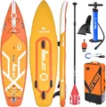 Zray F1 - Fury 10'4" Windsup SUP Stand Up Paddle Board | Sup Board Aufblasbar | Premium Stand up Paddling Board | Paket inklusive Paddel, Tasche, Pumpe und Flosse Aufblasbar Sup