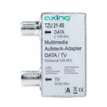 Axing TZU 21-65 Multimedia-Aufsteckadapter Verteiler für Kabelmodem und TV