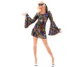 Fyasa Hippie-Kostüm 70er Jahre Disco Woman für Damen