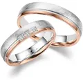 Trauring MARRYA "Edelstahl Ringe Trauringe Eheringe Partnerringe" Gr. 64, rosa (herren ring, silber, rosé), Fingerringe, Damen, 64, Edelstahl