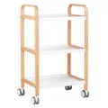 Kosmetikwagen Rollcontainer rollwagen Trolley Salonwagen HS09 Holz/weiß
