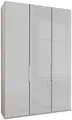 Kleiderschrank WIEMANN "Monaco, Made in Germany, edle Glasfront, in verschiedenen Farben", weiß (weiß, glas weiß), B:148,4cm H:216cm T:58cm