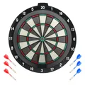 Best Sporting Safety Dartboard aus Kunststoff mit 6 Sicherheitspfeilen plus Ersatzspitzen, 46 cm