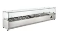 GastroHero Dönergrill Kühlaufsatz - 9x GN 1/4 mit Glasaufsatz, Döner Pizza Imbiss Gastro, 145 W