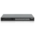 Intellinet 24-Port Gigabit Ethernet PoE+ Switch mit 2 SFP-Ports IEEE 802.3at/af (PoE+/PoE)-konform, PoE-Strombudget 370 W, Zwei 1G SFP-Steckplätze, 19 Zoll Rackmount