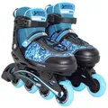 Best Sporting Schlittschuhe Inline Skates Größe verstellbar, ABEC 5 Carbon, blau pink blau|schwarz 35-40