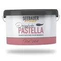 SEEBAUER diy Pastellfarbe PASTELLA Rot 2,5L (Red Velvet) Edelmatte Wandfarbe Rot - Innenfarbe sehr hohe Deckkraft - Matt, Abwaschbar und Tropffrei