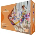 Cleverclixx Cleverclixx Autobahn-Bausatz in Pastellfarben 80 Teile Magnetspielbausteine, langlebiges Magnetspielzeug, robuste Bauweise, erweiterbare Sets