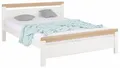 OTTO home Massivholzbett "CAPRE" im skandinavischem Landhausstil, mit Rollrost, aus zertifiziertem Massivholz, Lamellenoptik